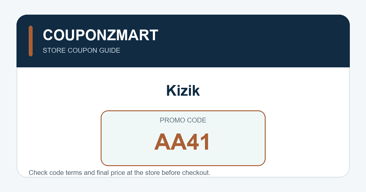 بطاقة كود Kizik AA41