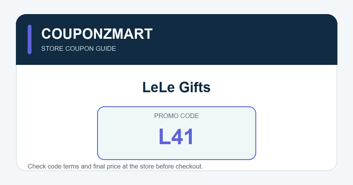 كود خصم LeLe Gifts (L41) بطاقة كود LeLe Gifts L41