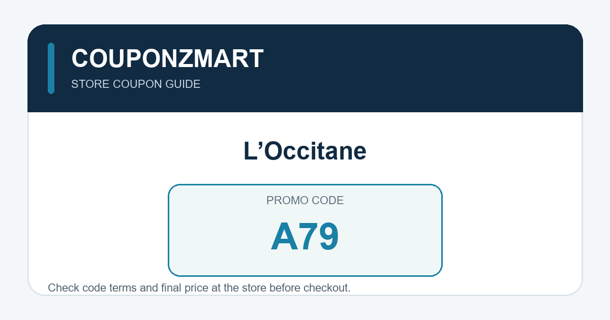 بطاقة كود L’Occitane A79