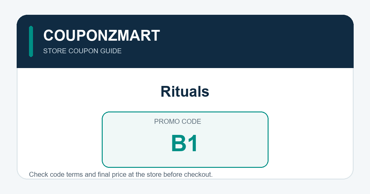 بطاقة كود خصم Rituals B1